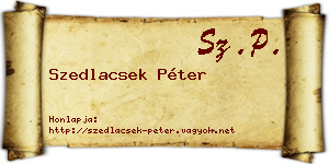 Szedlacsek Péter névjegykártya